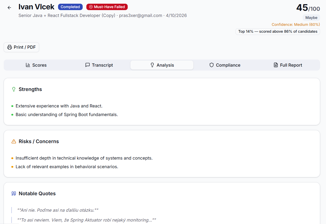 Analysis — strengths, risks, and notable quotes